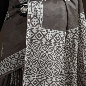 Mul cotton hand batik saree 07 - handcrafted