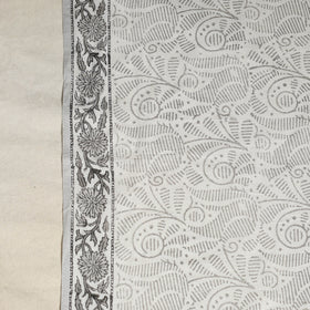 Grey - mul cotton sanganeri saree 19 - handcrafted