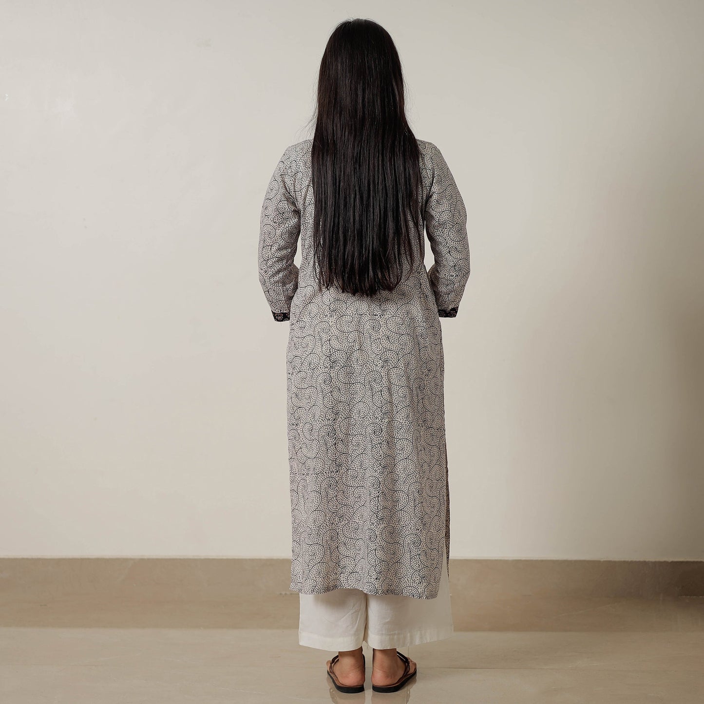  Block Print Mul Cotton Straight Bagh Kurta For Women