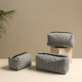  Grey Multipurpose Handmade Toiletry Bags (Set of 3)