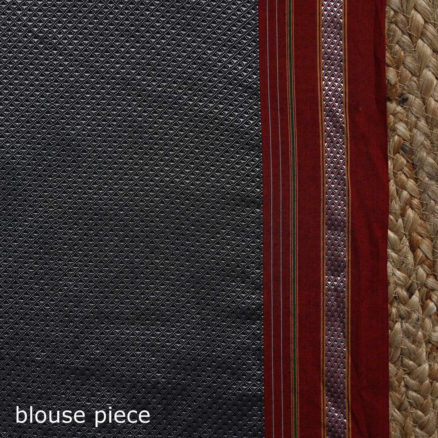 Nath work silk cotton khun saree 01 - handcrafted
