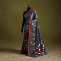 Nath work silk cotton khun saree 01 - handcrafted