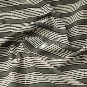 Grey - natural dyed bagru cotton fabric 04 - handcrafted