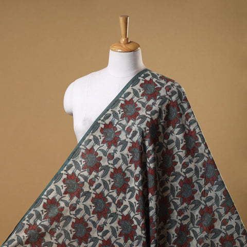 Grey - natural dyed cotton vanaspati bagru fabric 03