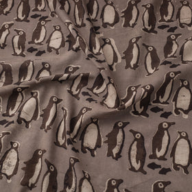 Brown Natural Dyed Cotton Bindaas Block Print Fabric