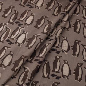 Brown Natural Dyed Cotton Bindaas Block Print Fabric