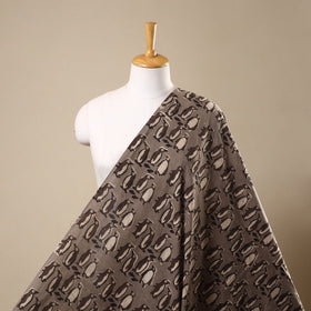 Brown Natural Dyed Cotton Bindaas Block Print Fabric