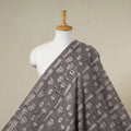 Grey - natural dyed cotton bindaas fabric - keeping it mild