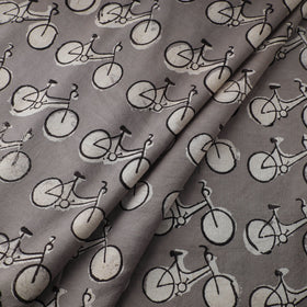 Grey - natural dyed cotton bindaas fabric - wheelie wonder