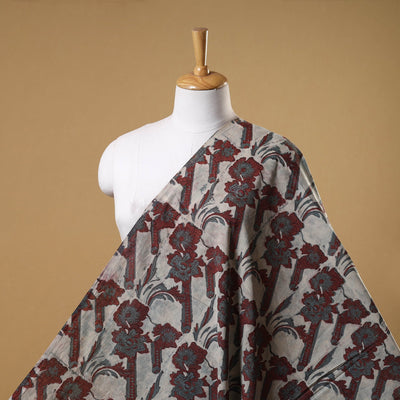 Grey - natural dyed cotton vanaspati bagru fabric 02