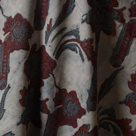 Grey - natural dyed cotton vanaspati bagru fabric 02