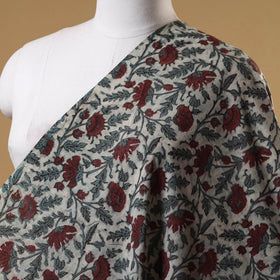 Grey - natural dyed cotton vanaspati bagru fabric 14