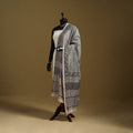 Grey - natural dyed hand chanderi silk bagh dupatta 15