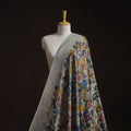Natural dyed handloom chanderi silk handpainted