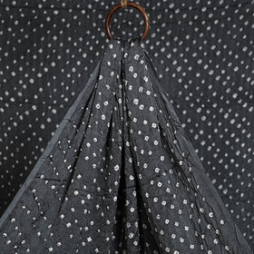 Grey - natural dyed kutch tie-dye modal silk bandhani