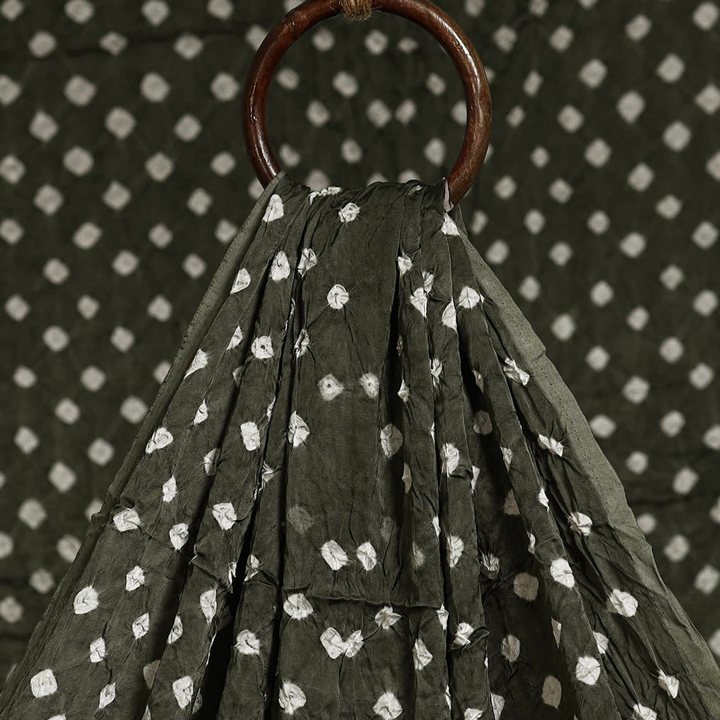 Grey - natural dyed kutch tie-dye modal silk bandhani