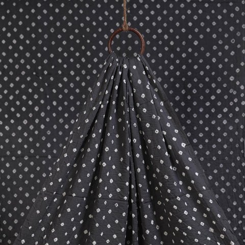 Grey - natural dyed kutch tie-dye mul cotton bandhani