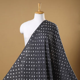 Grey - natural dyed kutch tie-dye mul cotton bandhani