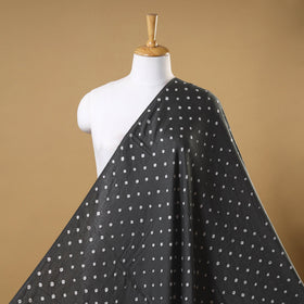 Grey - natural dyed kutch tie-dye mul cotton bandhani