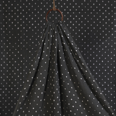 Grey - natural dyed kutch tie-dye mul cotton bandhani
