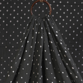 Grey - natural dyed kutch tie-dye mul cotton bandhani