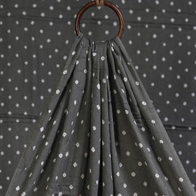 Grey - natural dyed kutch tie-dye mul cotton bandhani