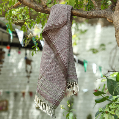 Grey - organic kala cotton pure handloom towel 11