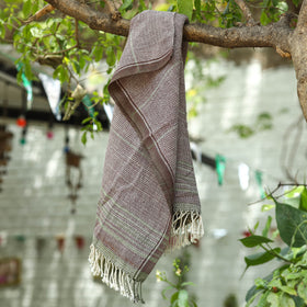 Grey - organic kala cotton pure handloom towel 11