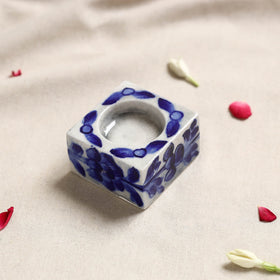  Blue Pottery Ceramic Candle Holder 