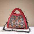  Original Crewel Hand Embroidered Hand Bag with Leather Handle 