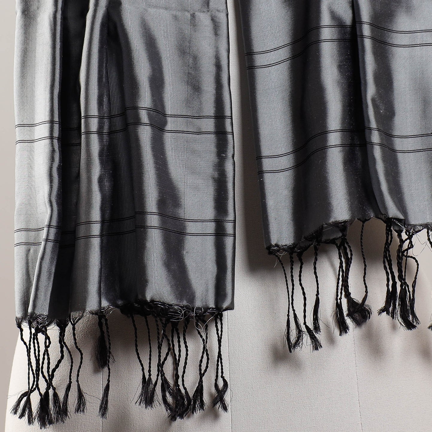 Grey - Original Maheshwari Handloom Silk Stole