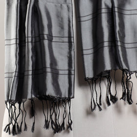 Grey - Original Maheshwari Handloom Silk Stole