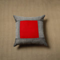 Grey Patchwork Kanchipuram Cushion Covers