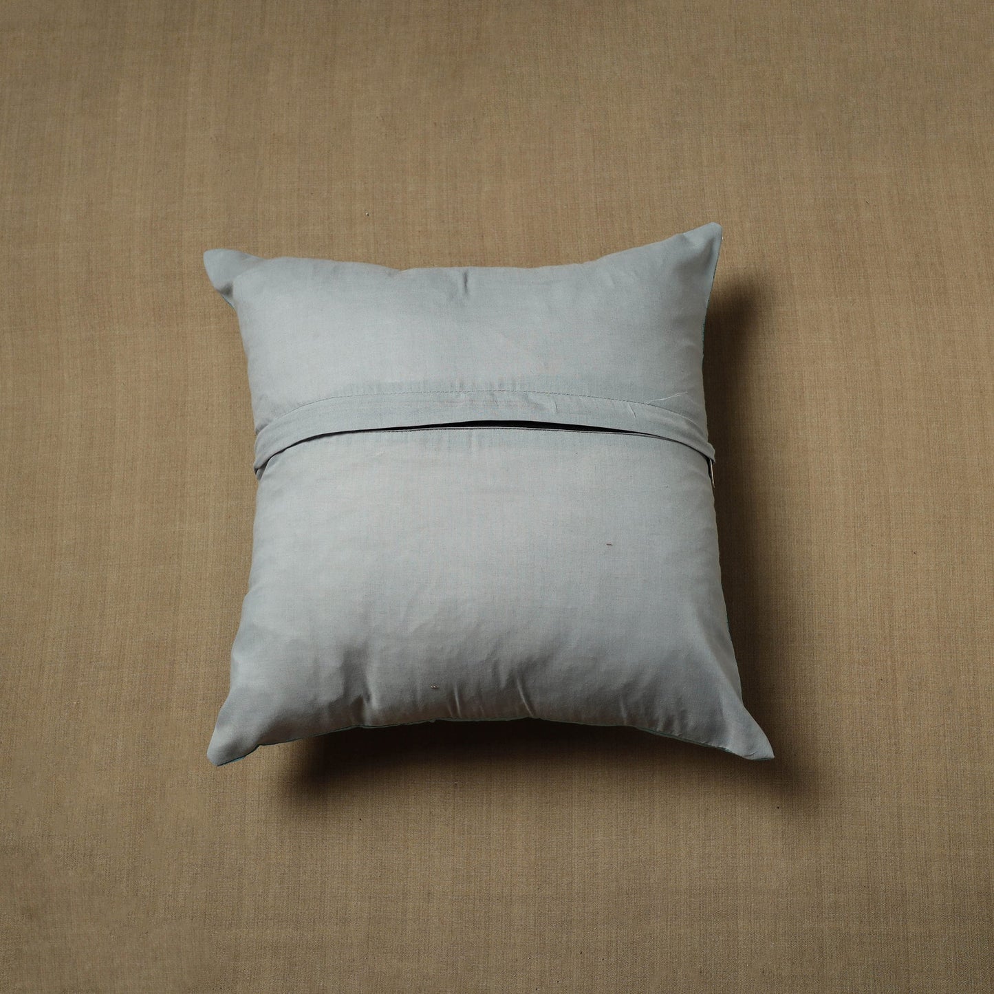 Grey Patchwork Kanchipuram Cushion Covers