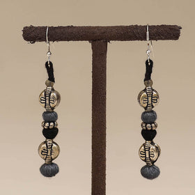 Grey - patwa thread beads earrings by kailash 45