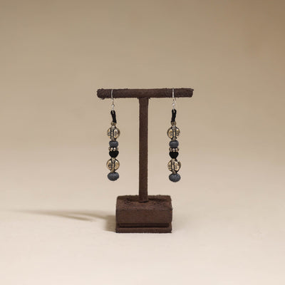 Grey - patwa thread beads earrings by kailash 45