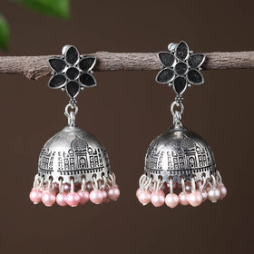  Elegant Beadwork German Silver Earrings Online in India