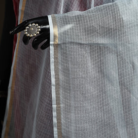 Plain cotton kota doria dupatta 34 - handcrafted