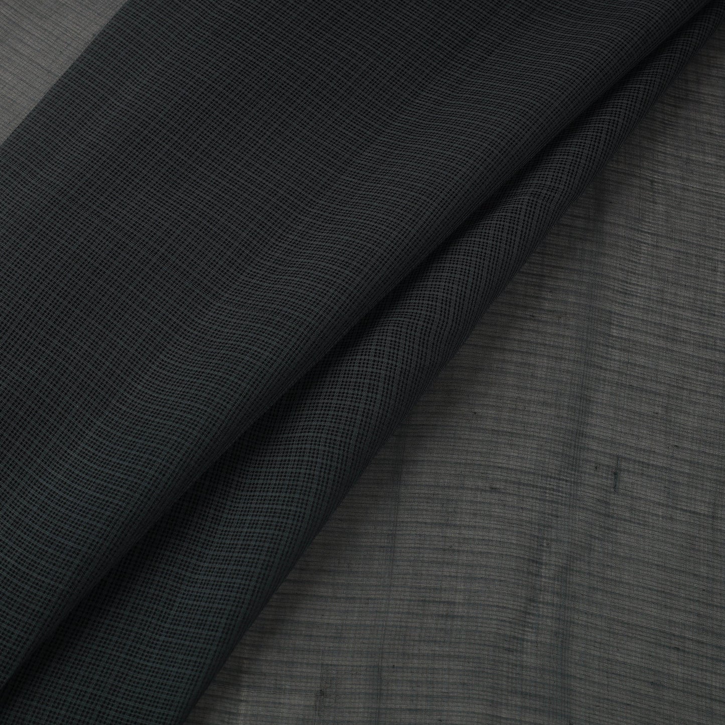 Grey Plain Cotton Kota Doria Fabric 