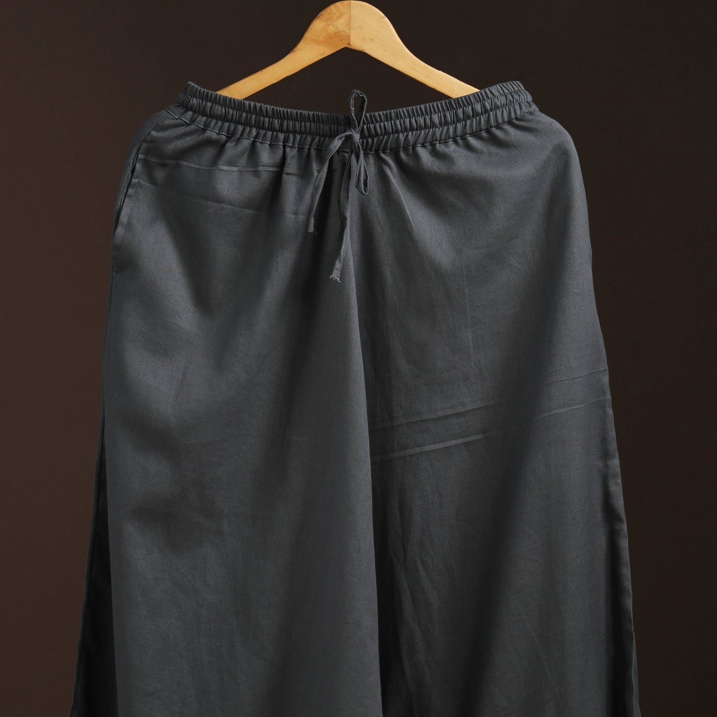 Grey - plain flex cotton elasticated harem pant 16