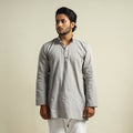Buy Plain Handloom Cotton Men Short Kurta Online at iTokri.com
