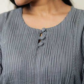  Plain Running Stitch Cotton Pintuck Long Kurta 41 Online at iTokri.com