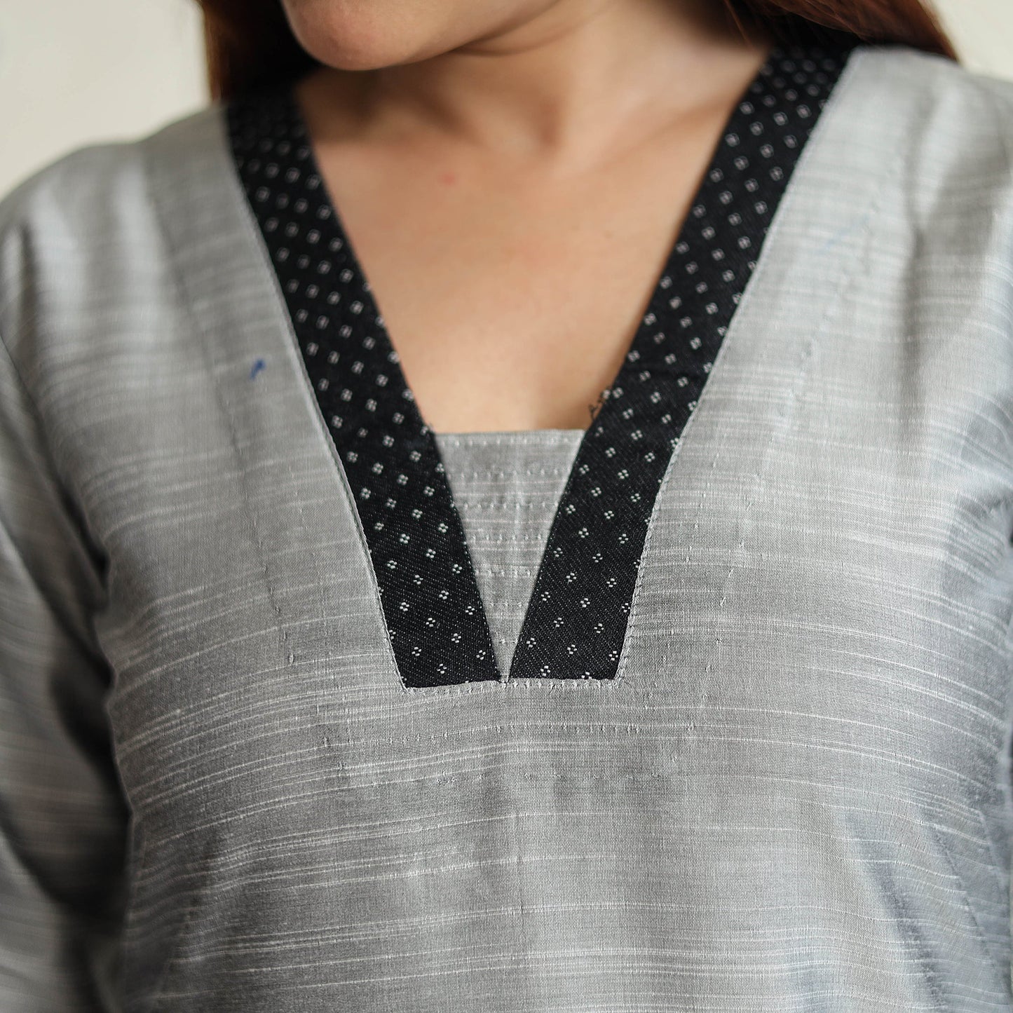  Plain Solid Slub Silk Mashru Patchwork Kurta 21 