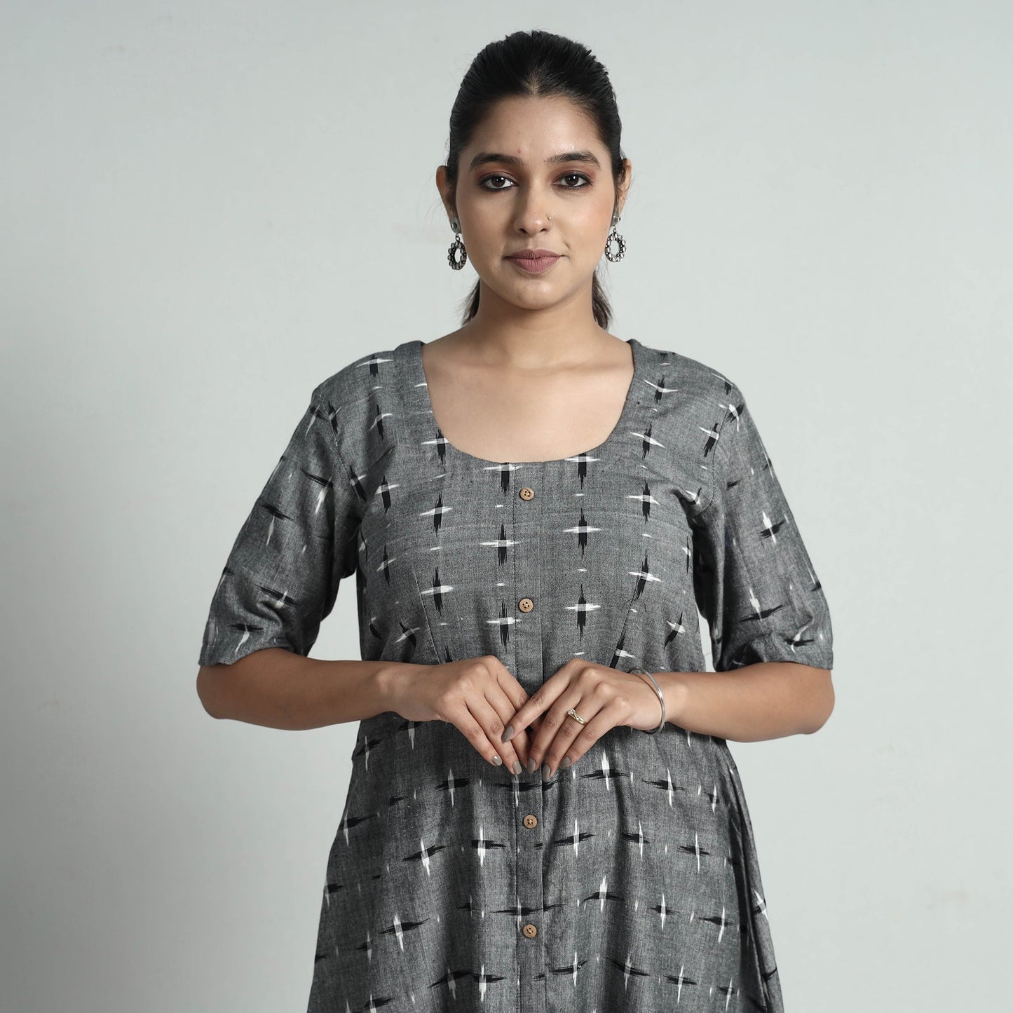 Buy Pochampally Double Ikat Weave Cotton Dress Online l iTokri.com