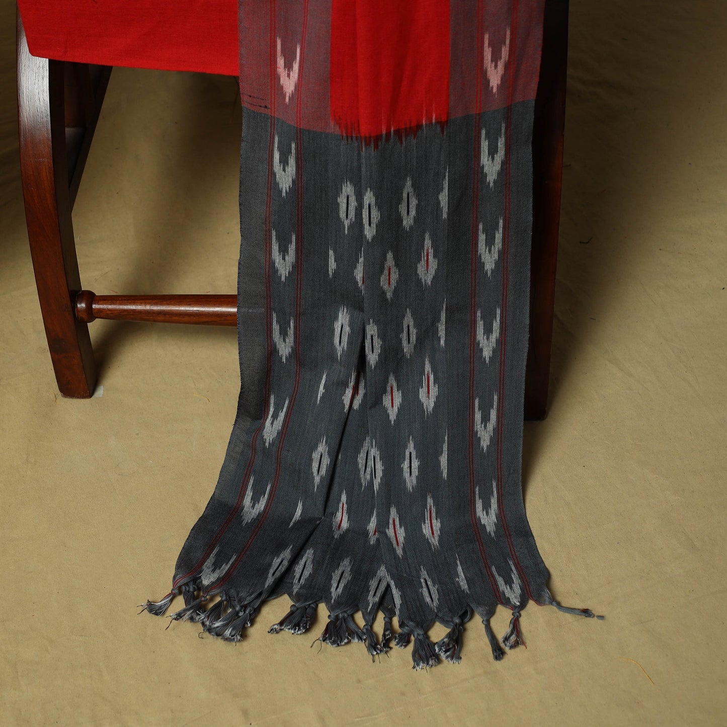 Pochampally ikat 3pc cotton unstitched dress material 52