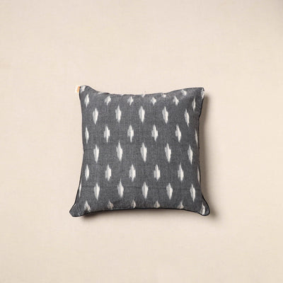 Grey - pochampally ikat cotton cushion cover 06