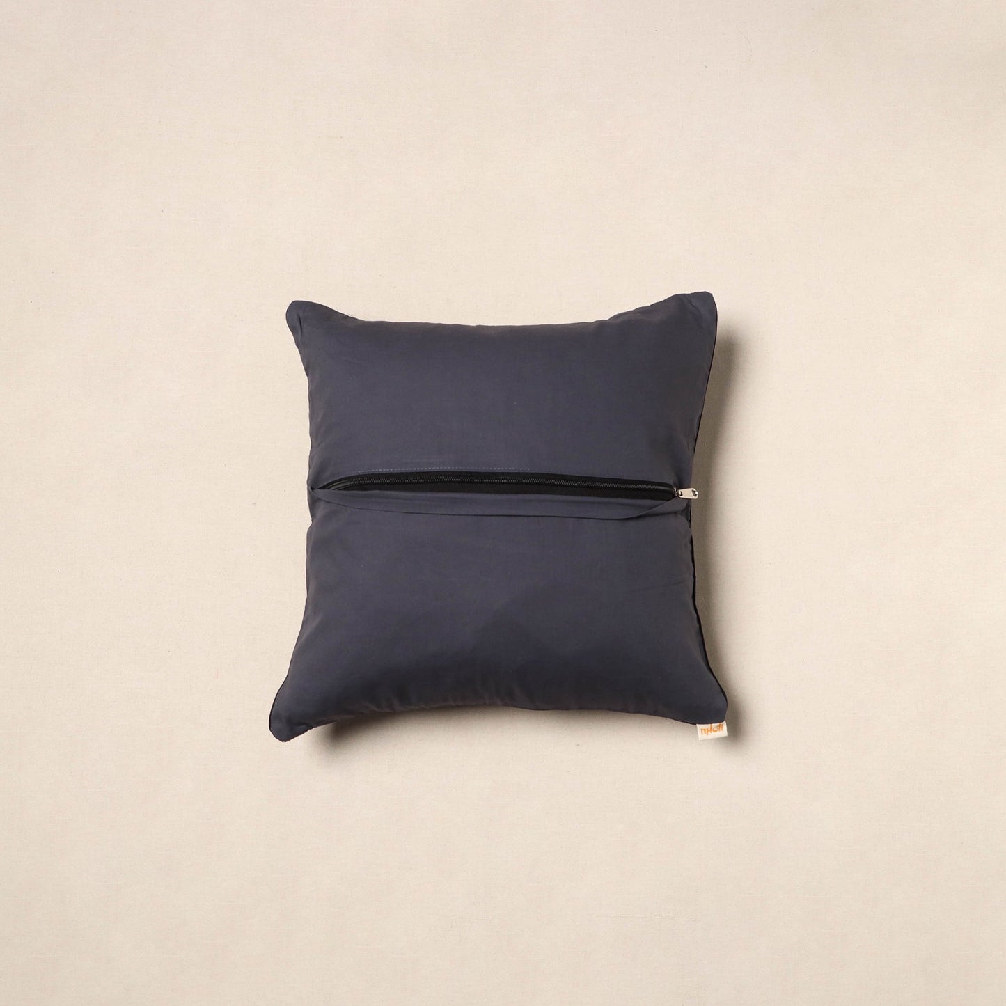 Grey - pochampally ikat cotton cushion cover 06