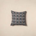 Grey - pochampally ikat cotton cushion cover 07