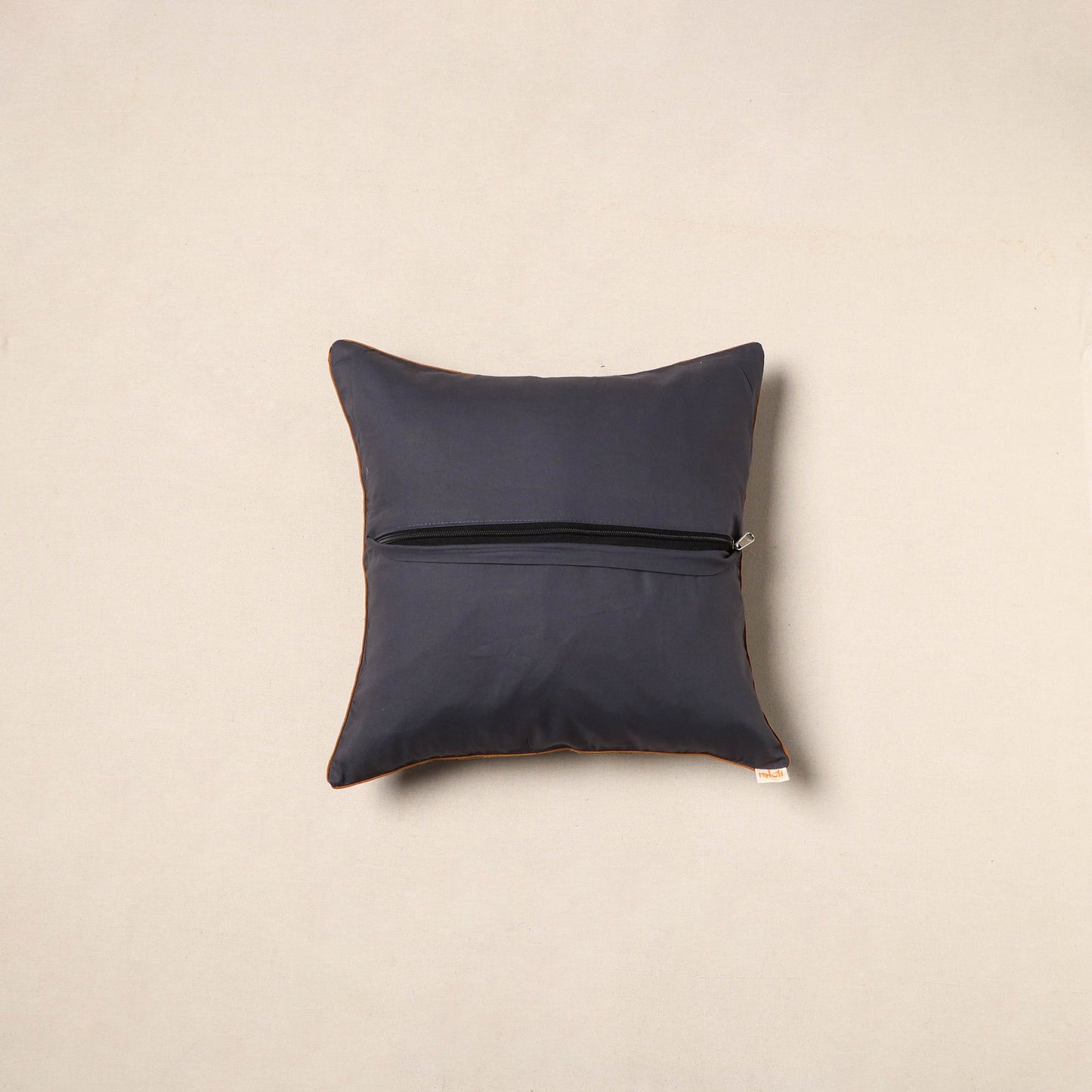 Grey - pochampally ikat cotton cushion cover 07