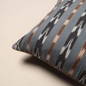 Grey - pochampally ikat cotton cushion cover 07